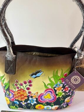 Sukriti Kolkata Hand-Painted Floral Tote Bag